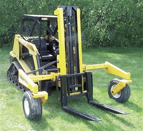 skid steer forklift mast attachment|aftermarket skid steer forks.